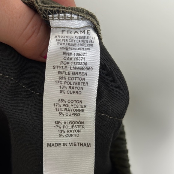 FRAME Relaxed Trouser Pants Rifle Green {3A29} - Picture 6 of 6